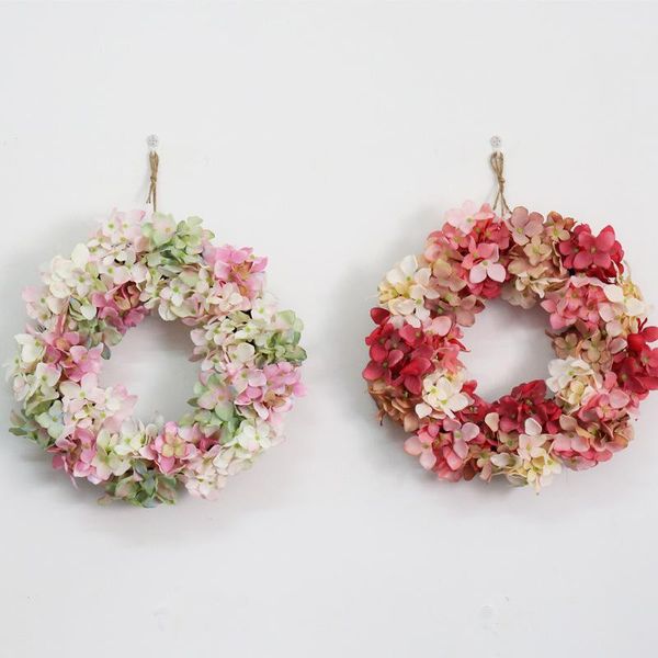 

simulation hydrangea wreath decoration wall hanging flower wedding christmas door decorative flowers & wreaths