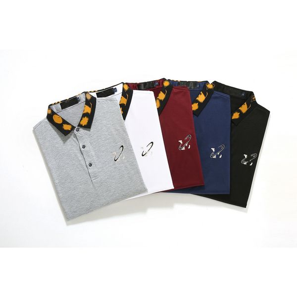 

luxury mens polo shirts designer printed gradient slim tee casual mens short sleeves m-3xl, White;black