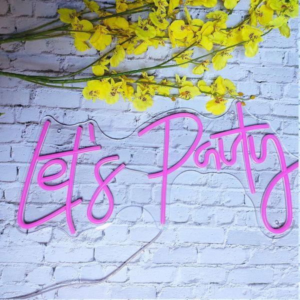 

other lighting bulbs & tubes let's party custom neon sign light waterproof flex led signs for wedding birthday restaurant decoration