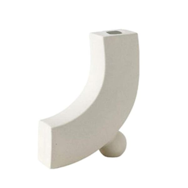 

vases l9be creative geometric ceramic vase home ornaments white flower pot dried arrangement art living room