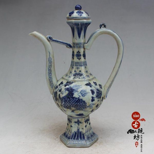 

vases antique porcelain collection jingdezhen blue and white pot teapot wine pots