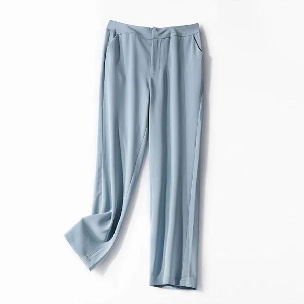 

women's pants & capris women 2021 triacetate casual tapered pipe straight, Black;white