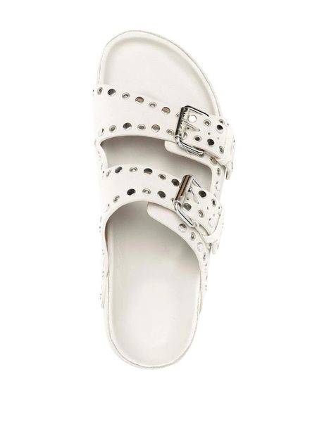 

sandals beach slides open toe slippers women buckle rivet slip on footwear, Black