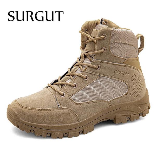 

boots surgut men anti-skidding suede shoes comfy casual autumn winter quality ankle durable outsole, Black