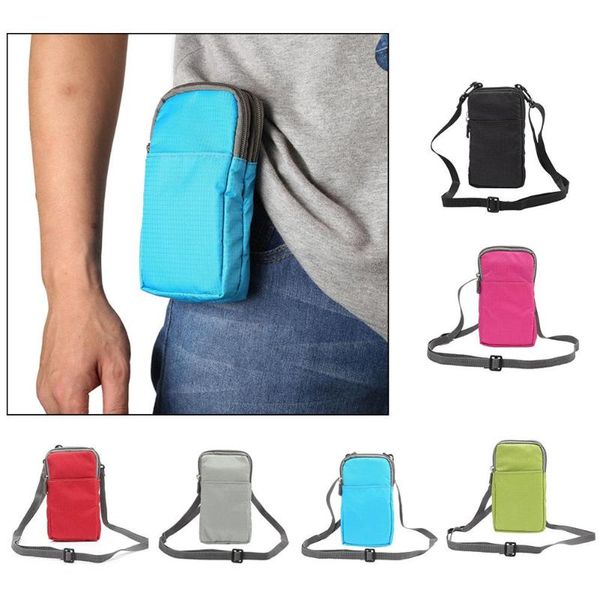 

universal canvas phone pocket zippered bag crossbody for all mobile screen below 6.0 inches outdoor bags