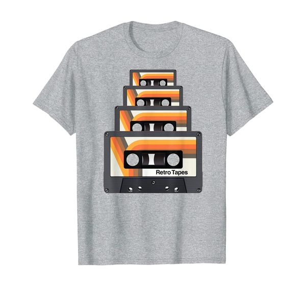 

music cassette tape t-shirt, White;black