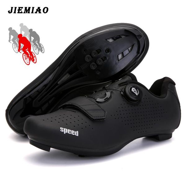 

cycling footwear jiemiao men mtb shoes self-locking spd road bicycle cleat dirt bike speed flat sneaker women racing, Black