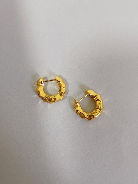 

hoop & huggie timeless wonder stunning lava geo earrings for women designer jewelry gothic party egirl gift punk emo ins rare boho 2352, Golden;silver