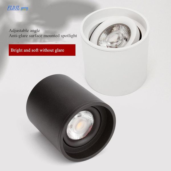 

dimmable led spotlight 5w7w10w15w20w 110v/220v downlight angle adjustable ceiling type living room bedroom household lights