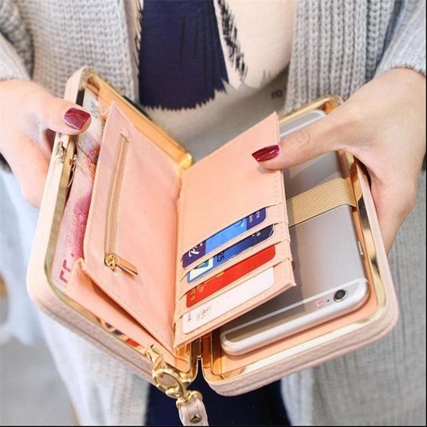 

wallet female womens snap coin purse phone bag bow multi card bit holder women mujer, Red;black