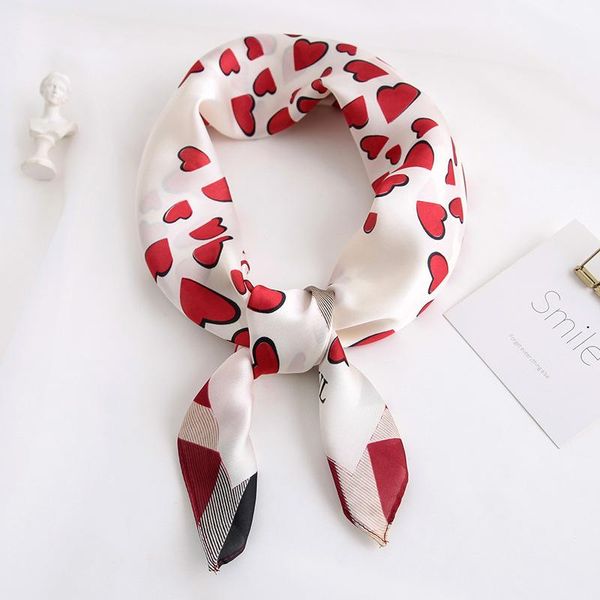 

scarves 2021 luxury style silk scarf women 70*70cm square lady printed headscarf beach fashion sunscreen quality shawl, Blue;gray