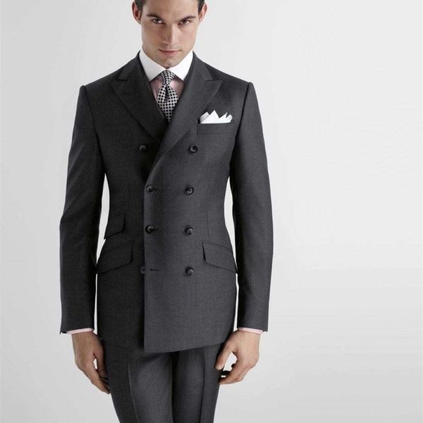 

men's suits & blazers more recent dark gray design man suit 2-pcs marriage tuxedo formal lapprom (jacket + pants) 6daf, White;black