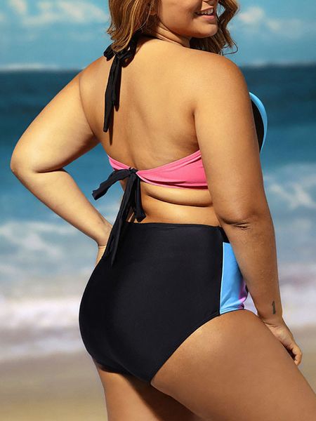 

digital bikini enlarge add printing split fat and swimsuit for women, White;black