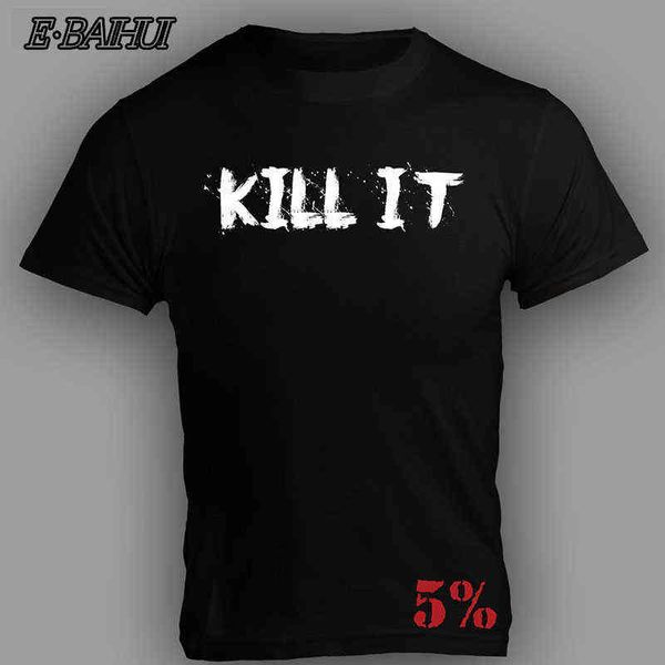 E-BAIHUI Männer Enge Baumwolle T-shirt Kill IT T-shirt + 5% Zurück Print T Shirts Männer Mode Fußball Tragen Männer t-shirt TS058 G1222