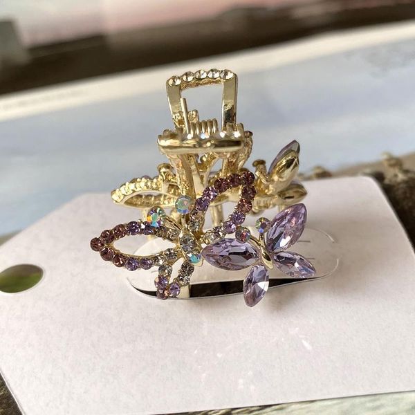 

hair clips & barrettes temperament butterfly crystal for women girls vintage headwear rhinestone hairpins barrette jewelry accessories, Golden;silver