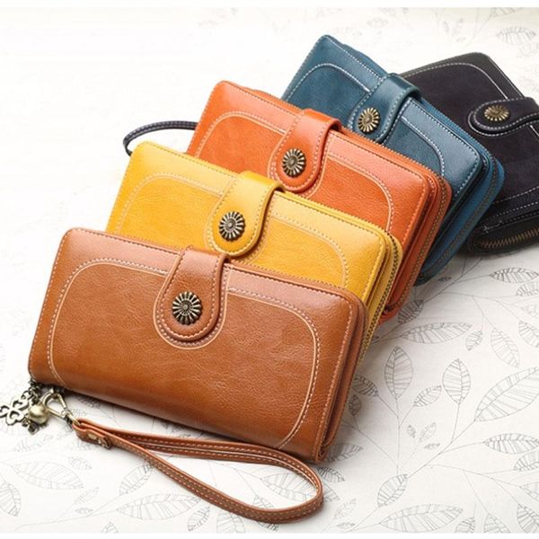 

duffel bags wallet female luxury long blue clutch 2021 leather purse woman zipper wallets lady purses wristle money bag coin card holder