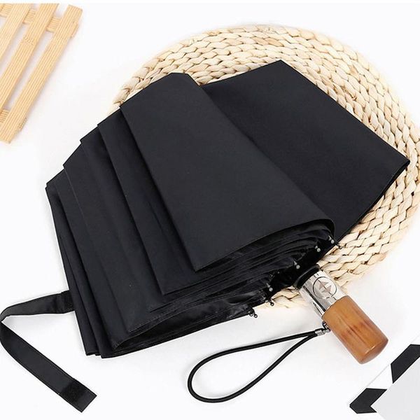

umbrellas fully automatic folding household merchandises necessities three fold compact strong rain gear sale 3