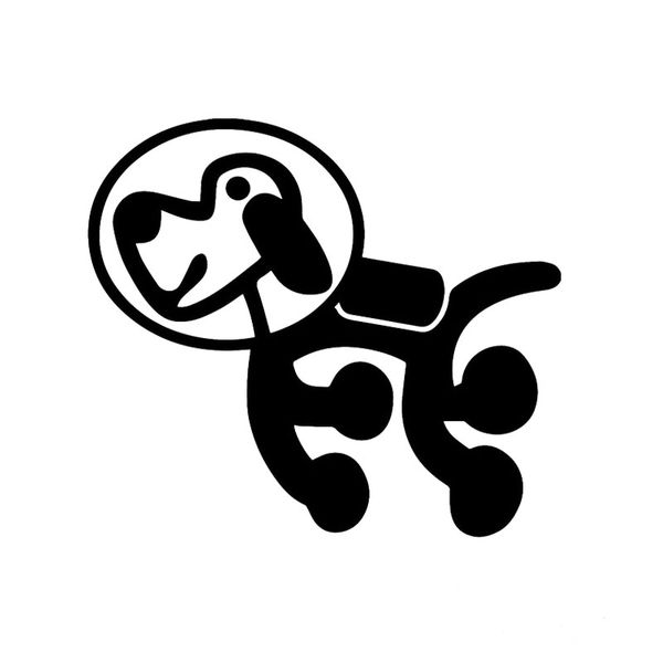 

the dog astronaut funny fashion car sticker black waterproof sunscreen decal auto accessories ,15cm*13cm