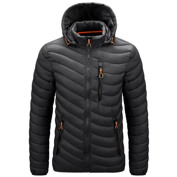 

ultralight men's down brand clothes casual warm hooded collar coats autumn black winter jackets parkas men's windbreakers 211110