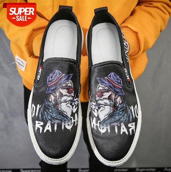 

cloth shoes men's breathable lazy elderly head graffiti casual #sh8q