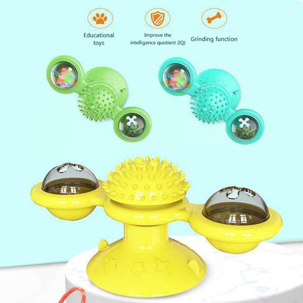 

cat toys pet toy windmill funny massage rotatable with catnip led glowing ball teeth cleaning products