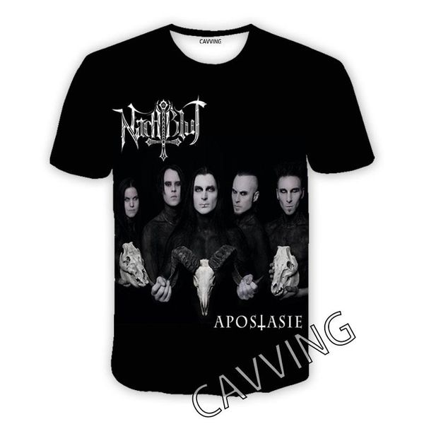 

men's t-shirts cavving 3d printed nachtblut-rock casual hip hop tee shirts harajuku styles clothing for men/women, White;black