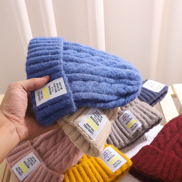 

autumn and winter thickened warm twist knitted hat for women, Blue;gray
