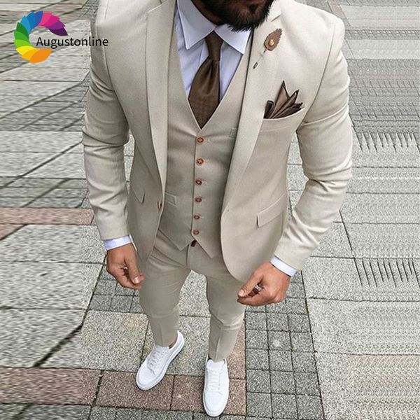 

men's suits & blazers slim fit men wedding tuxedos prom business groom wear terno blazer 3 pieces (jacket+pants+vest) bridegroom c, White;black