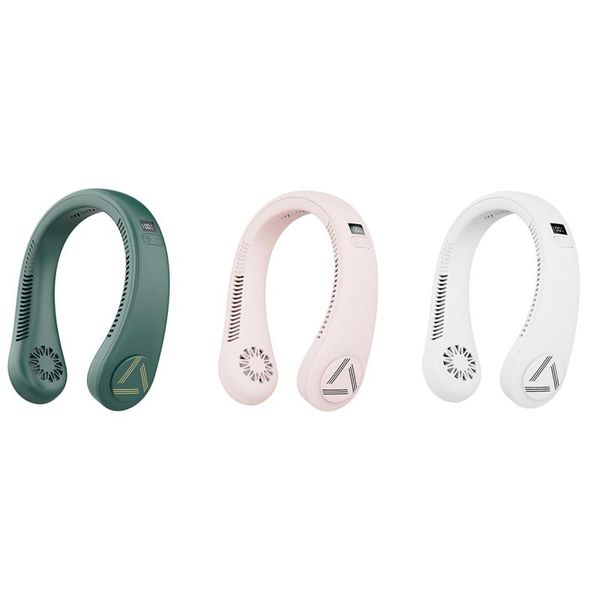 

electric fans portable neck fan,personal mini cooler hanging fan hand bladeless 3 speed battery operated silent