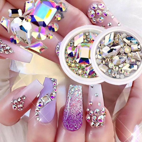 

nail art decorations diamond water drop flat bottom crystal tool artificial sequin glitter manicure jewelry ultrathin i3u7, Silver;gold
