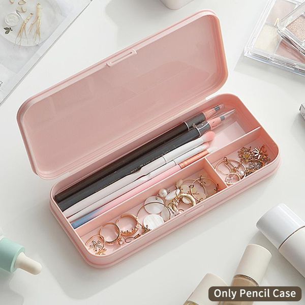 

pencil cases multifunctional box accessories school student office solid multi compartment home large capacity simple case waterproof