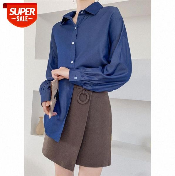 

[ou fan] 6916 solid color loose shirt women hong kong style women's long-sleeved casual #ve9o, Black;gray