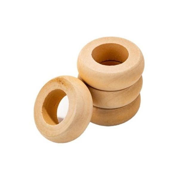

napkin rings 12 / piece natural wooden ring round bulk for party decorative meal