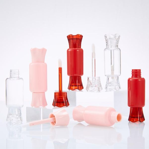 

storage bottles & jars 8ml 10/30/50/100pcs empty candy shape lip gloss tube bottle brush container beauty tool portable lipgloss tubes