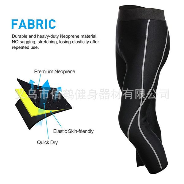 

diving sweatpants tracksuits men's neoprene running black body shaping pants sale, Gray