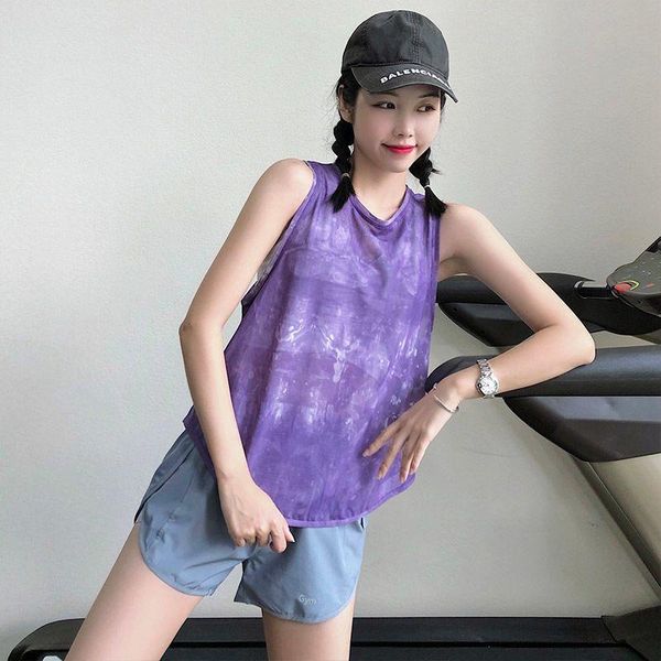 

running jerseys summer mesh sleeveless sports women's loose breathable quick-drying clothes blouse fitness t-shirt yoga, Black;blue