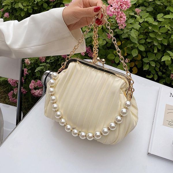 

totes luxury beading chainshoulder bags 2021 fashion chain crossbody bag small square