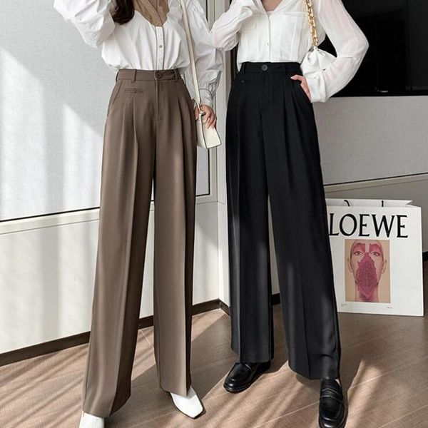 

women's pants & capris sweatpants women clothes streetwear 2021 fall fashion korean style wide leg harajuku baggy black high waisted vi, Black;white