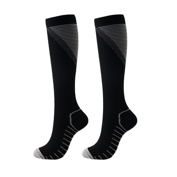 

sports socks outdoor compression men women run long tube breathable calf marathon, Black
