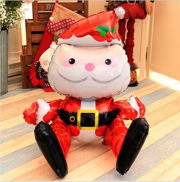 

factory outlet party decoration supplies layout assembly santa claus aluminum film three-dimensional party large shop decorative balloon