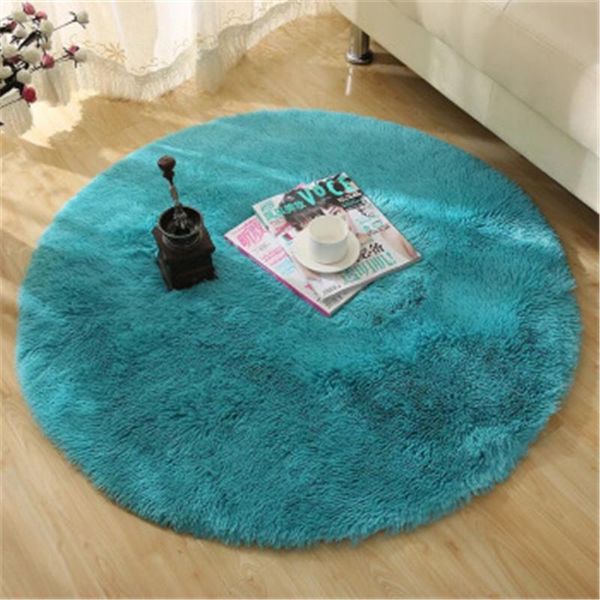 

carpets round carpet solid color simple silk floor mat bedroom study rug chair hanging basket computer swivel ottoman blanket