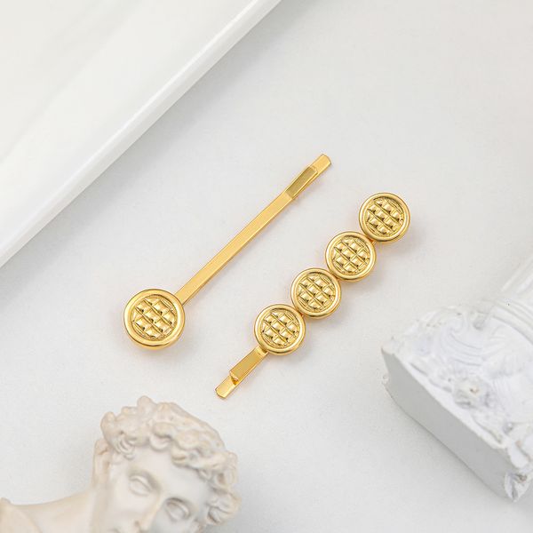 

gold zigzag hairpin women's lovely circle ins style geometric edge clip, Golden;silver