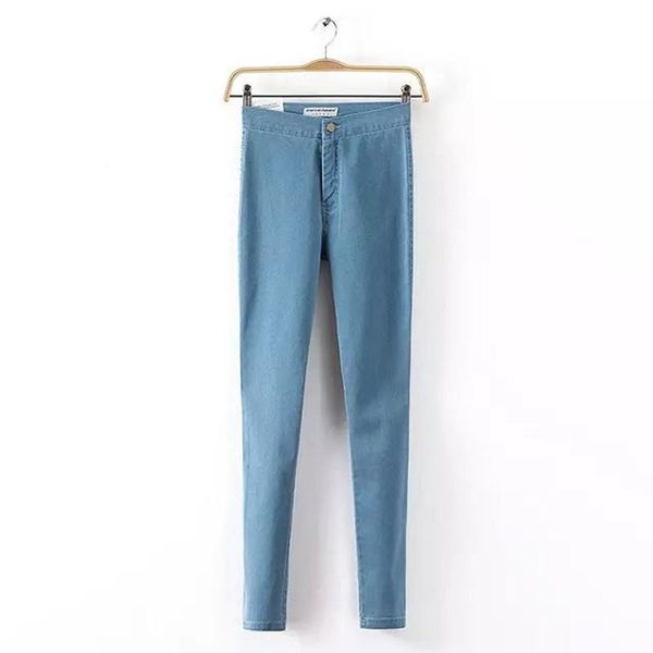 

danjeaner slim jeans for women skinny high waist woman blue denim pencil pants stretch black women's