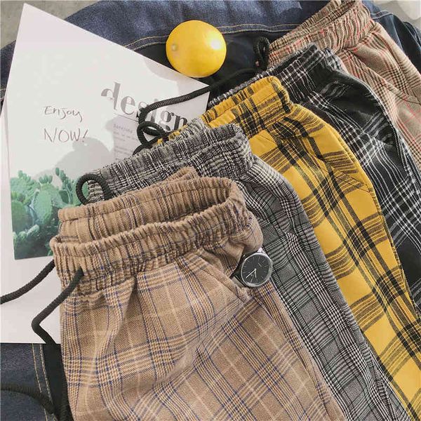 

men's pants harajuku plaid for women trousers streetwear woman harem autumn ladies causal cargo sweatpants a4wr, Black