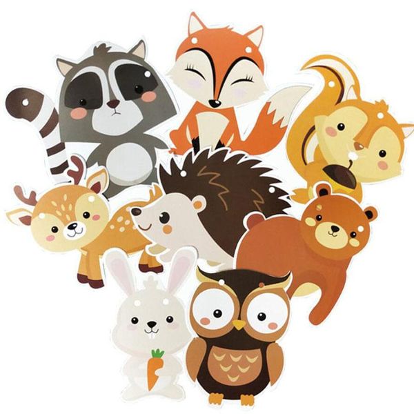 

party decoration jungle animal garland zoo safari theme bunting kids birthday cute paper banner/ballons