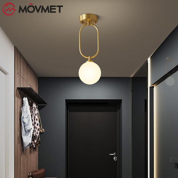 

ceiling lights modern led copper g9 glass for living room corridor chandelier home lamp bar hanging decoration