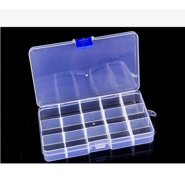 

storage boxes & bins plastic box practical adjustable 10/15/18 compartment jewelry earring bead screw holder case display organizer containe