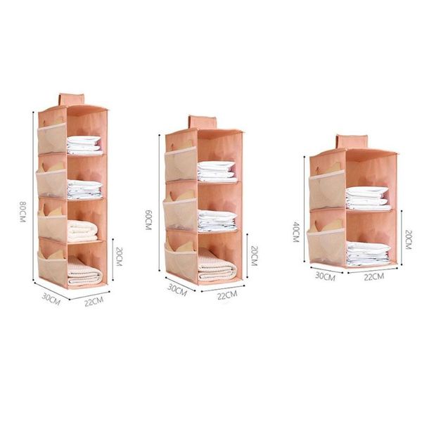 

storage boxes & bins blue/pink/gray multi layer wardrobe closet organizer non-woven rack shelf clothes fabric hanging foldable e5w7