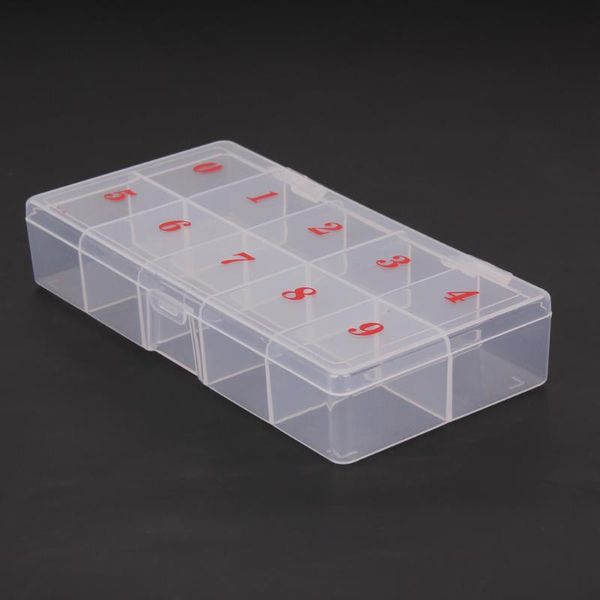 

compartments plastic clear false nail tips storage box holder organzier room tidying up bags