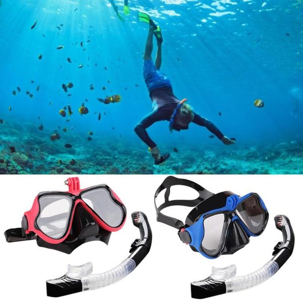 

diving masks goggles scuba mask set anti fog with snorkel glasses tube adjustable strap for women men swimming